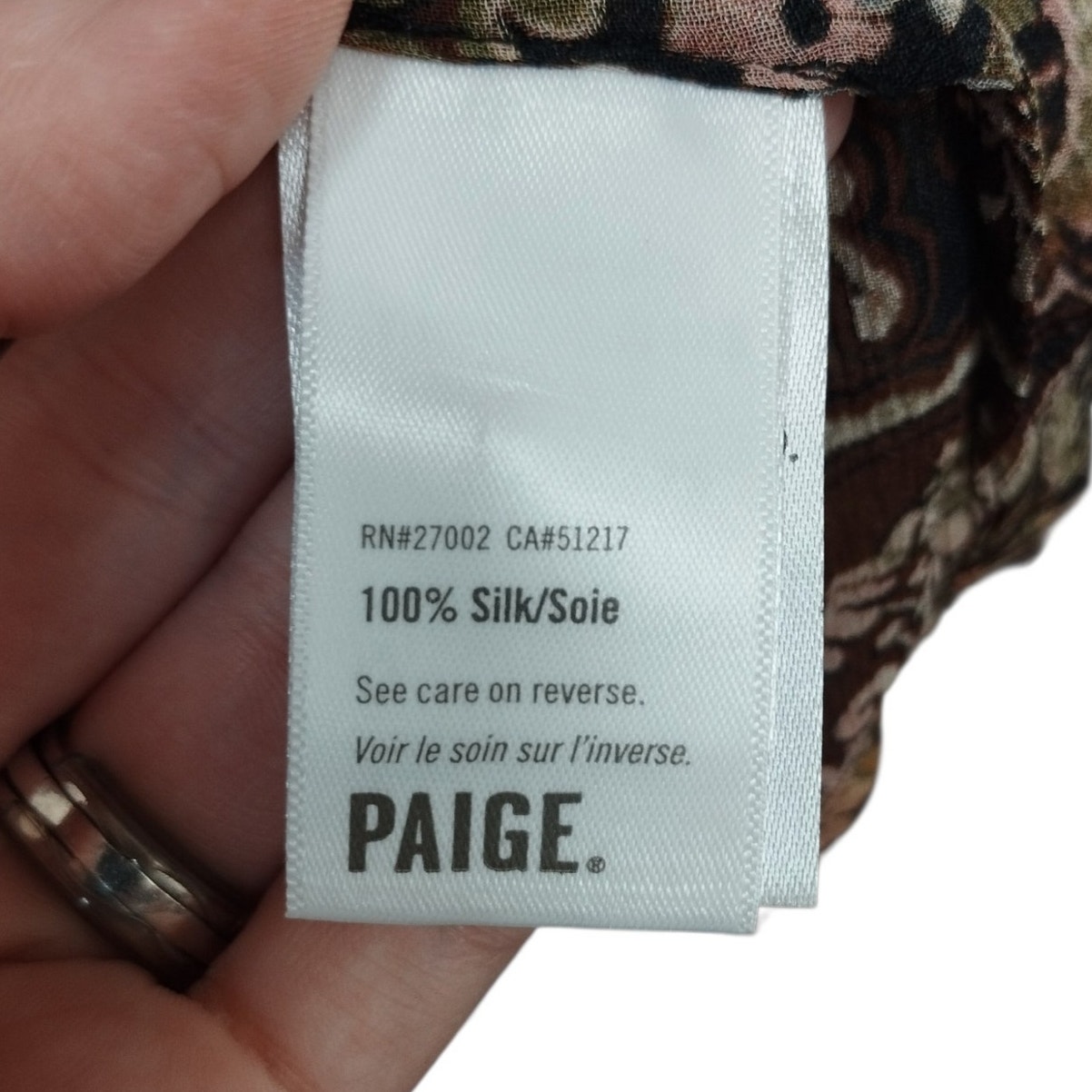 Nwt Paige Forest Fairy Grunge Floral Silk Button Up Top Small Whimsical Boho — image 6 of 7